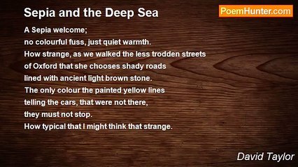 David Taylor - Sepia and the Deep Sea