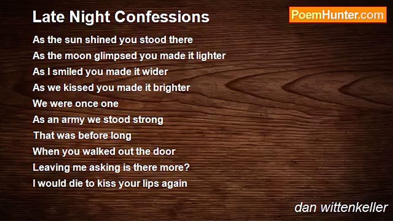 dan wittenkeller - Late Night Confessions