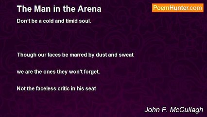 John F. McCullagh - The Man in the Arena