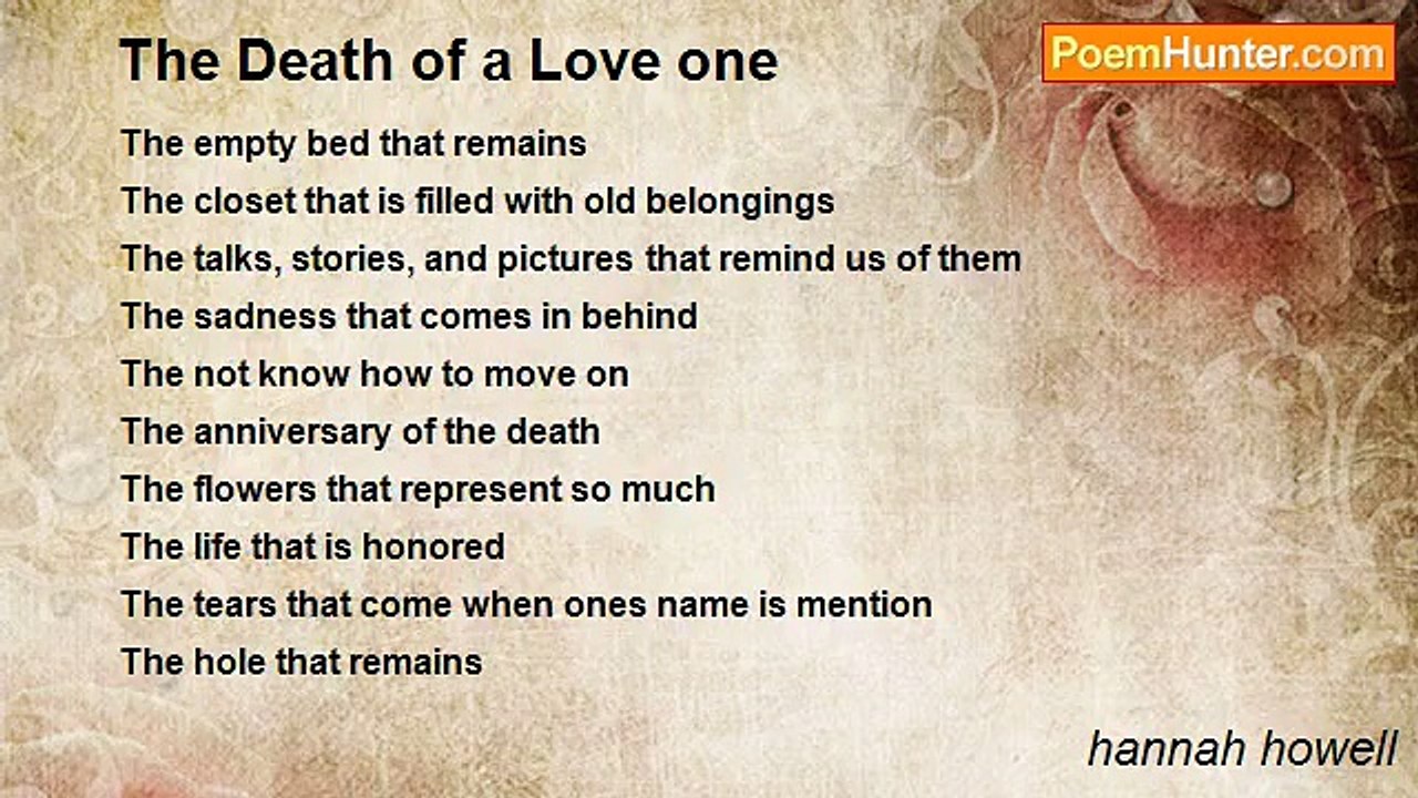 hannah howell - The Death of a Love one