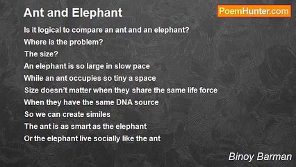Binoy Barman - Ant and Elephant
