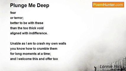 Lonnie Hicks - Plunge Me Deep