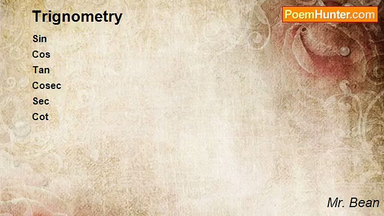 Mr. Bean - Trignometry