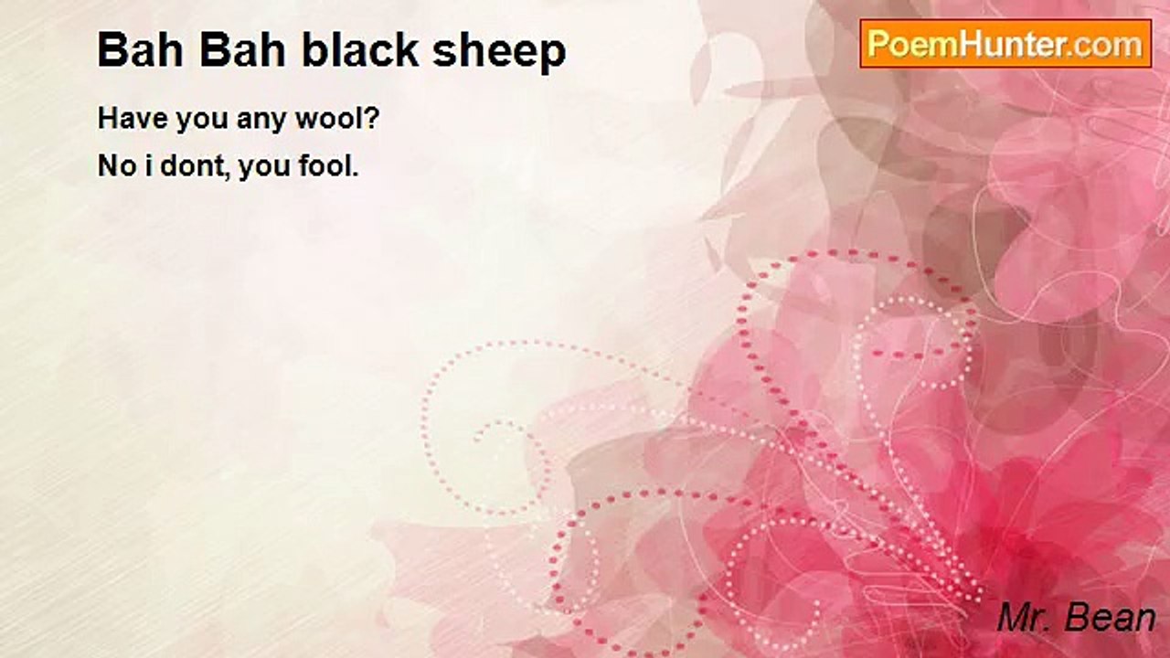 Mr. Bean - Bah Bah black sheep