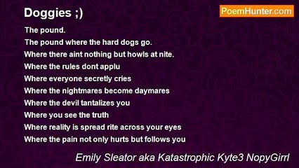 Emily Sleator aka Katastrophic Kyte3 NopyGirrl - Doggies ;)