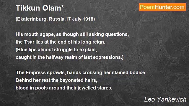 Leo Yankevich - Tikkun Olam*