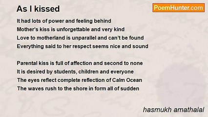hasmukh amathalal - As I kissed
