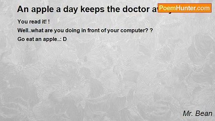 Mr. Bean - An apple a day keeps the doctor away