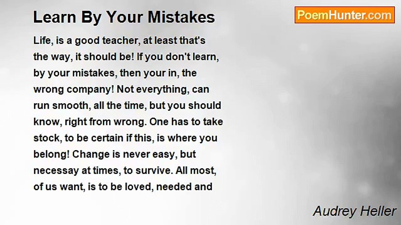 Audrey Heller - Learn By Your Mistakes