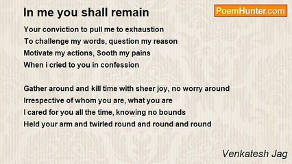 Venkatesh Jag - In me you shall remain