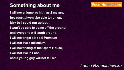 Larisa Rzhepishevska - Something about me
