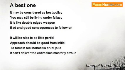 hasmukh amathalal - A best one