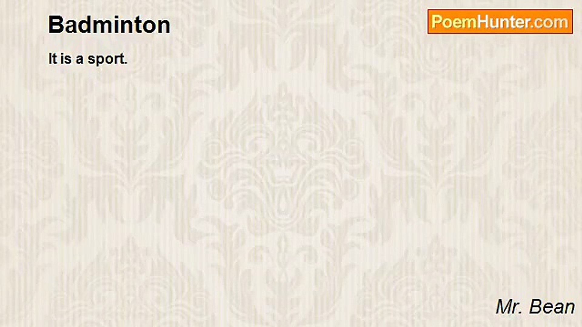 Mr. Bean - Badminton