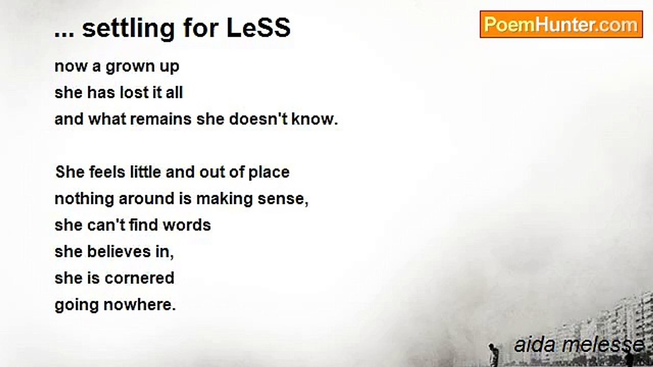 aida melesse - ... settling for LeSS