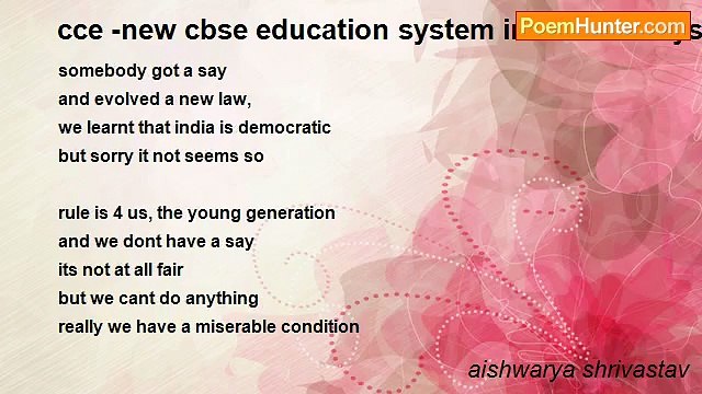aishwarya shrivastav - cce -new cbse education system introduced system