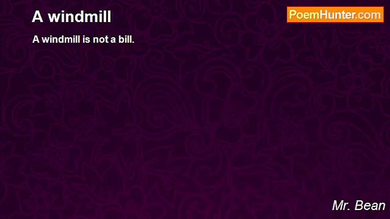 Mr. Bean - A windmill