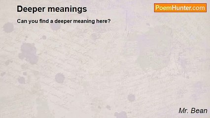 Mr. Bean - Deeper meanings