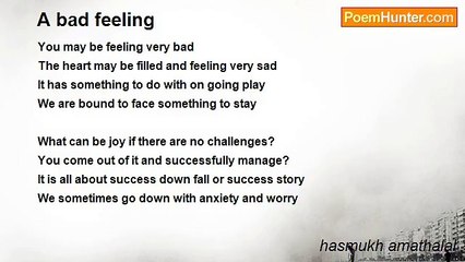 hasmukh amathalal - A bad feeling