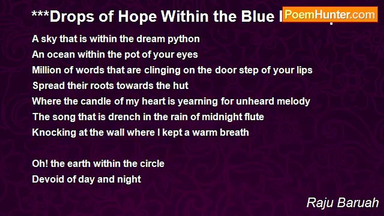 Raju Baruah - ***Drops of Hope Within the Blue Envelop***