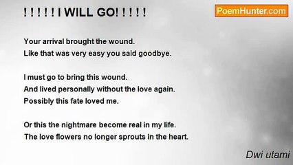 Dwi utami - ! ! ! ! ! I WILL GO! ! ! ! !