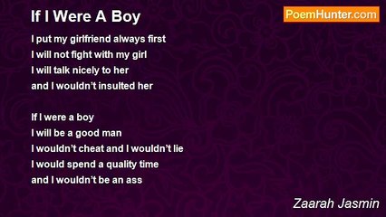 Zaarah Jasmin - If I Were A Boy
