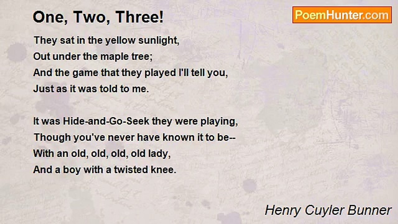Henry Cuyler Bunner - One, Two, Three!