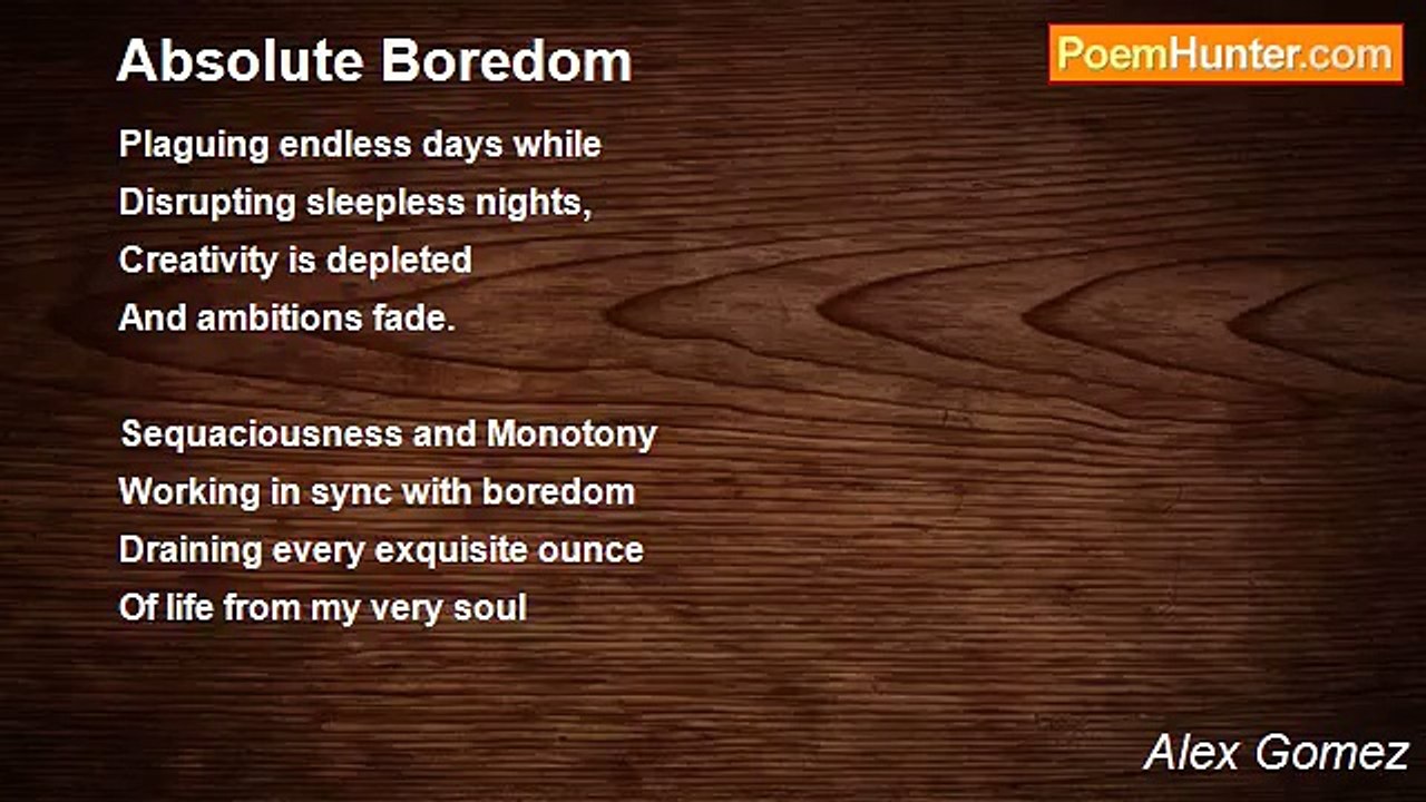 Alex Gomez - Absolute Boredom