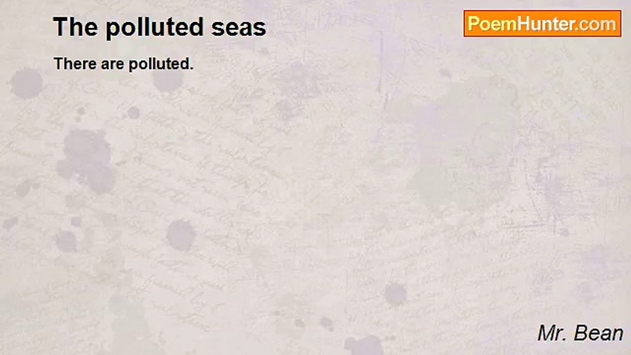 Mr. Bean - The polluted seas