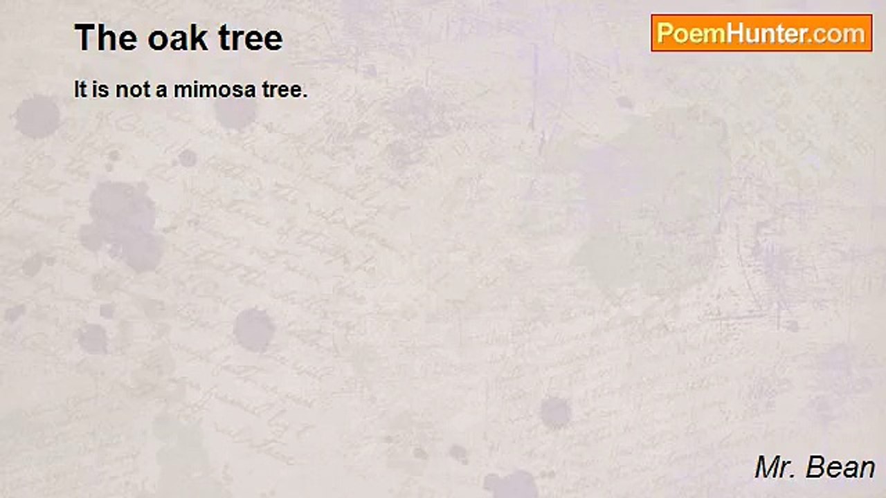 Mr. Bean - The oak tree