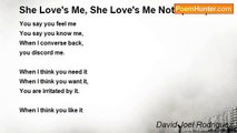 David Joel Rodriguez - She Love's Me, She Love's Me Not* (2002)