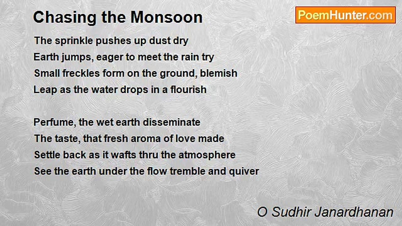 O Sudhir Janardhanan - Chasing the Monsoon
