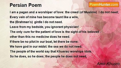 Amir Khusro - Persian Poem