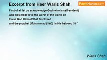 Waris Shah - Excerpt from Heer Waris Shah