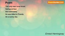 Ernest Hemingway - Poem