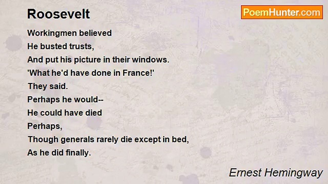 Ernest Hemingway - Roosevelt