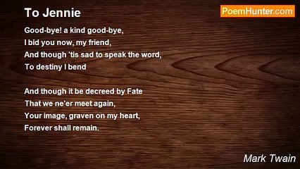 Mark Twain - To Jennie