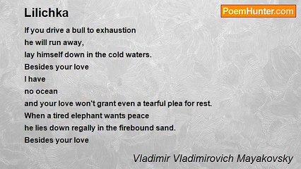 Vladimir Vladimirovich Mayakovsky - Lilichka
