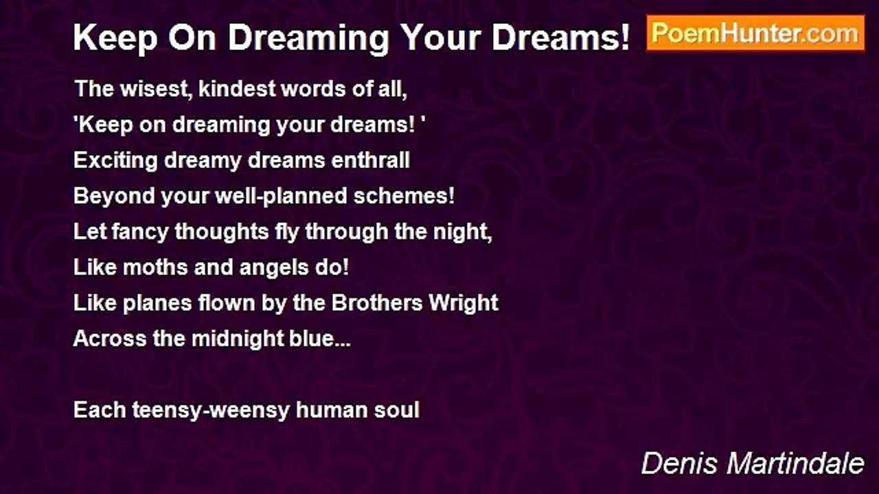 Denis Martindale - Keep On Dreaming Your Dreams!