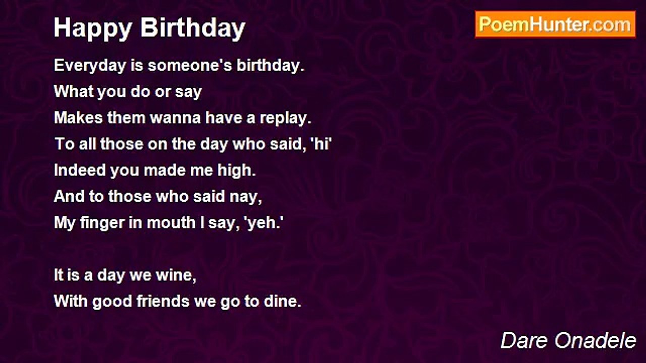 Dare Onadele - Happy Birthday