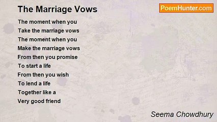 Seema Chowdhury - The Marriage Vows