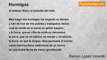 Ramon Lopez Velarde - Hormigas