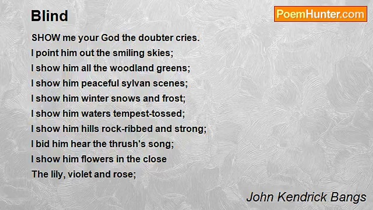 John Kendrick Bangs - Blind