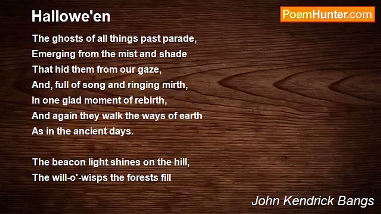 John Kendrick Bangs - Hallowe'en