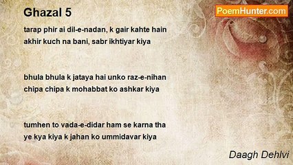 Daagh Dehlvi - Ghazal 5
