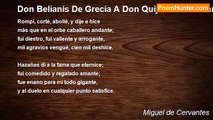 Miguel de Cervantes - Don Belianís De Grecia A Don Quijote De La Mancha