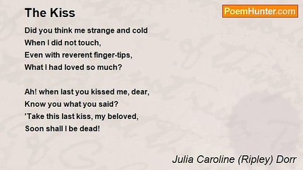 Julia Caroline (Ripley) Dorr - The Kiss