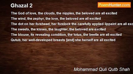 Mohammad Quli Qutb Shah - Ghazal 2