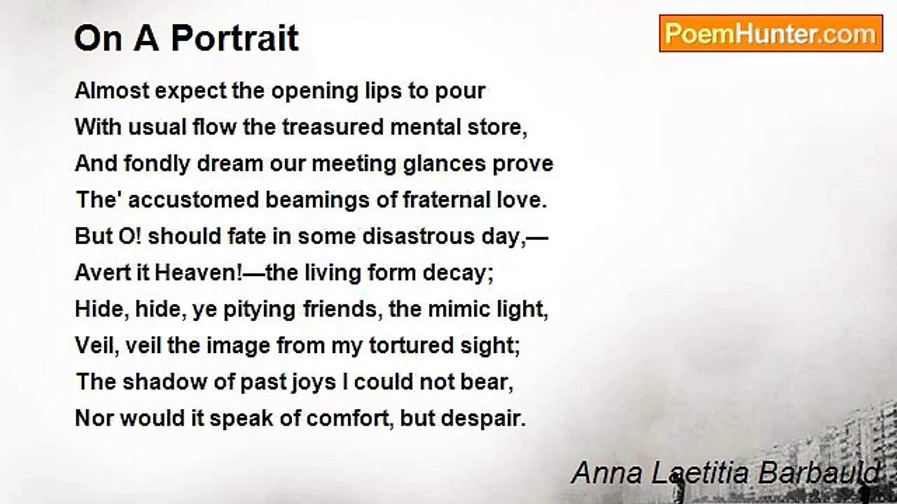 Anna Laetitia Barbauld - On A Portrait