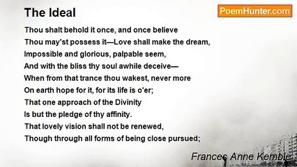 Frances Anne Kemble - The Ideal