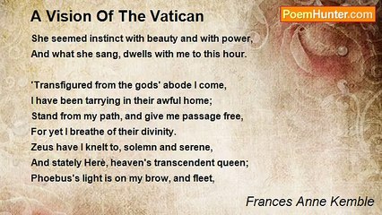 Frances Anne Kemble - A Vision Of The Vatican